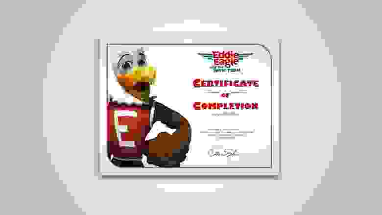 Eddie Eagle Certificate of Completion